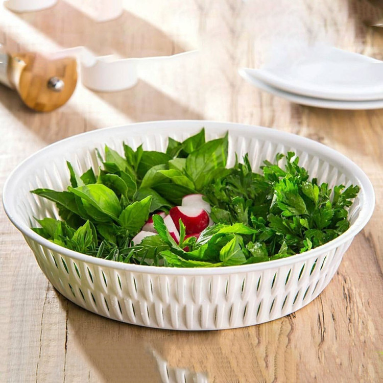 سبد سبزی بیضی طرح بامبو لیمون (الوان)