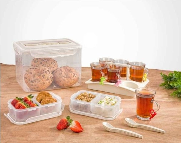 سرویس چای و صبحانه خوری مسافرتی ساده لیمون